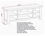WINDSOR STRAIGHT TV UNIT - IVORY/OAK