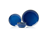 12pc Reactive Glaze Blue Dinner Set