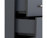 DAKOTA 3 DRAWER BEDSIDE - DARK GREY