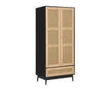 Croxley 2 Door 1 Drawer Rattan Wardrobe