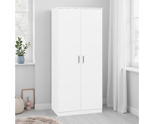 DAKOTA 2 DOOR WARDROBE - WHITE