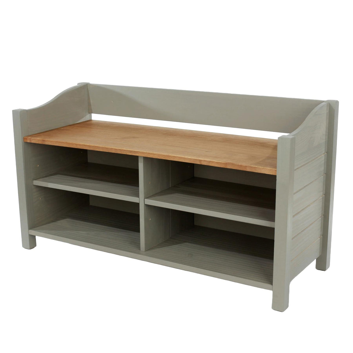 Corona Grey large shoe storage bench with storeage area,