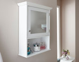 Colonial mirrored cabinet white