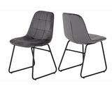 LUKAS DINING CHAIR (X2 PER BOX) - GREY VELVET