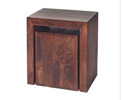TOKO DARK MANGO CUBED NEST OF 2 TABLES