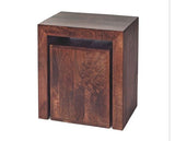 TOKO DARK MANGO CUBED NEST OF 2 TABLES