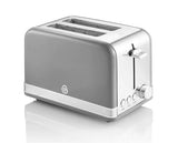 2 Slice Retro Grey Toaster