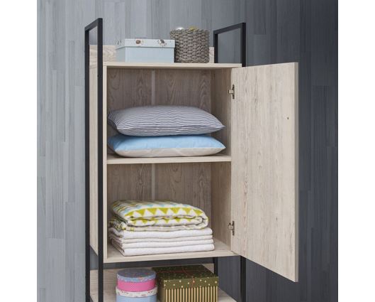 Zahra Storage Cabinet with 1 Door & 3 Shelves