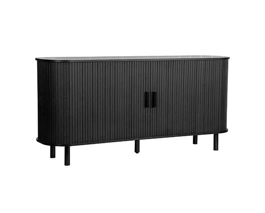 Axel 2 Door Fluted Sideboard - Black