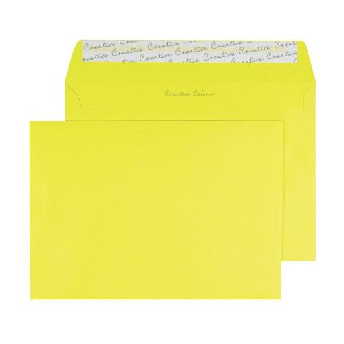 C5 Wallet Envelope Peel and Seal 120gsm Banana Yellow (Pack of 250) BLK93019