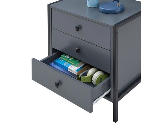 Zahra Nightstand with 3 Drawers