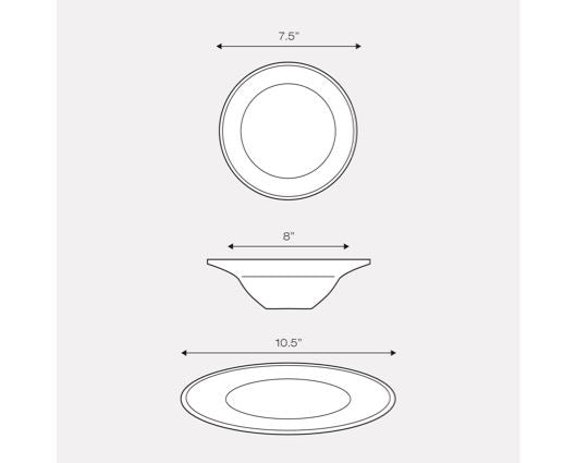 12pc Day to Day White Dinner Set