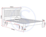 WINDSOR 5' LOW END BED - PEBBLE GREY/OAK