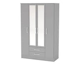 Lynx 4 Door 2 Drawer Wardrobe With Mirror