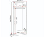 DAKOTA 2 DOOR WARDROBE - LIGHT GREY