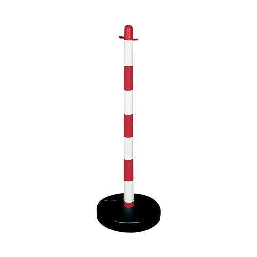 Demarcation Barrier Chain Support Post Red&#47;White 404046