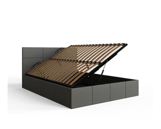 Serena Side Lift Ottoman King Bed - Light Grey