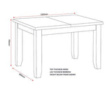 WINDSOR EXTENDING DINING TABLE - IVORY/OAK