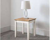 COXMOOR LAMP TABLE - WHITE & OAK