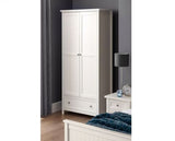 MAINE 2 DOOR COMBINATION WARDROBE - SURF WHITE