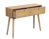 Croxley Rattan Console Table - Oak
