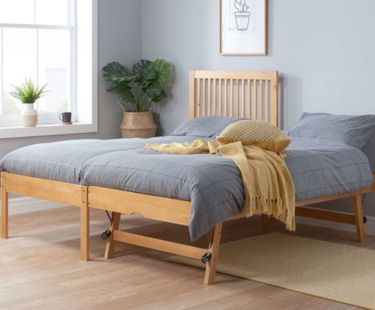 Buxton Trundle Bed - Honey Pine