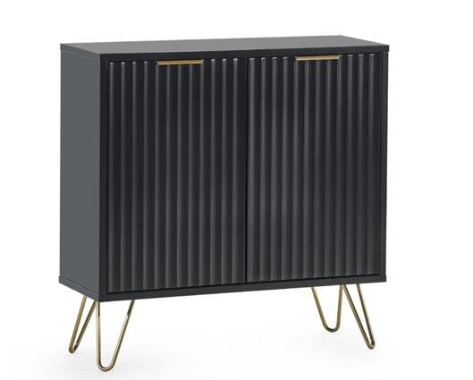 Murano Compact 2 Door Sideboard Black