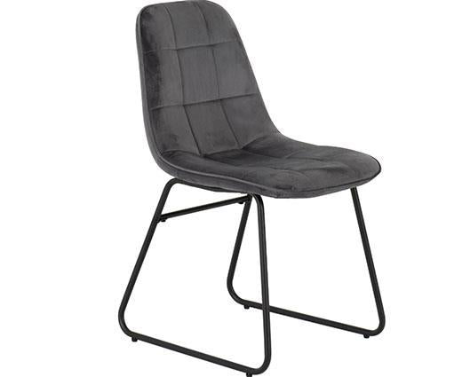 LUKAS DINING CHAIR (X2 PER BOX) - GREY VELVET
