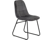 LUKAS DINING CHAIR (X2 PER BOX) - GREY VELVET