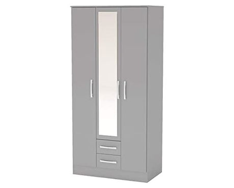 Lynx 3 Door 2 Drawer Wardrobe With Mirror