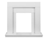 Adam Malmo Fireplace in Pure White & Black/Pure White, 39 Inch