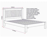 WINDSOR 5' LOW END BED - IVORY/OAK