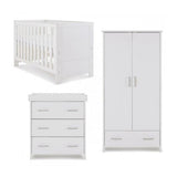 Nika 3 Piece Room Set & Underdrawer - White Wash
