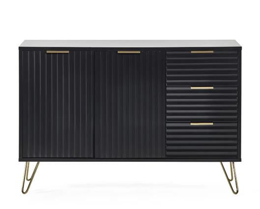 Murano Large 2 Door, 3 Drawer Sideboard Black