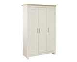 Highgate 3 Door Wardrobe-Cream