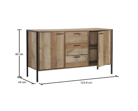 2 Door 3 Drawer Sideboard