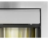 Adam Helios Electric Fire in Brushed Steel