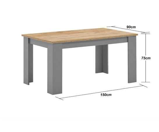 Lisbon Dining Table 150cm with 2 Benches Set