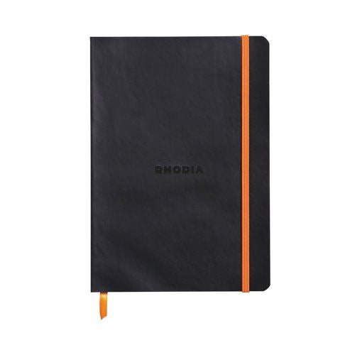 Rhodiarama Soft Cover Notebook 160 Pages A5 Black 117402C