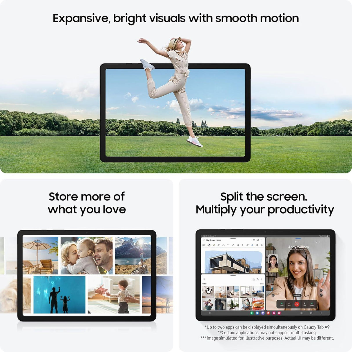 Samsung Galaxy Tab A9 8.7" 64GB 4G Tablet Graphite