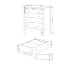 Como 4 Drawer Chest-Midnight Blue