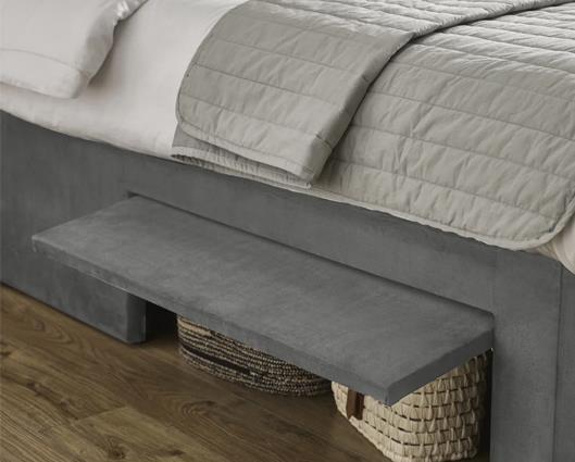 Leila Dual Storage Door Bed Steel Grey - Double