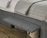 Leila Dual Storage Door Bed Steel Grey - Double