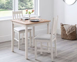 COXMOOR SQUARE DINING TABLE 75CM - WHITE & OAK
