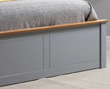 Phoenix King Ottoman Bed - Stone Grey