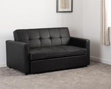 Astoria Sofa Bed - Black Faux Leather