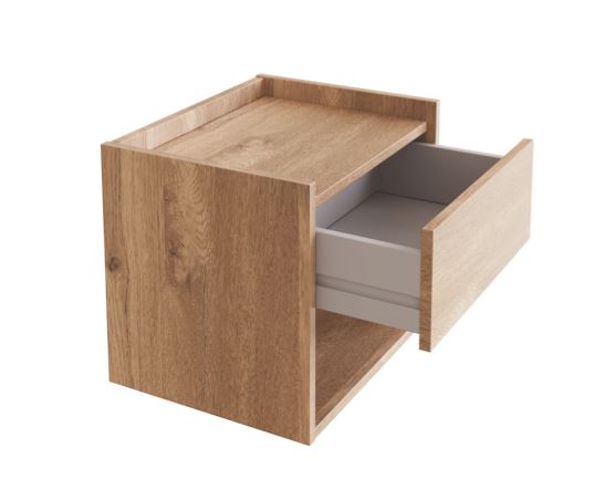 Harmony Wall Mounted Pair Of Bedside Tables Oak