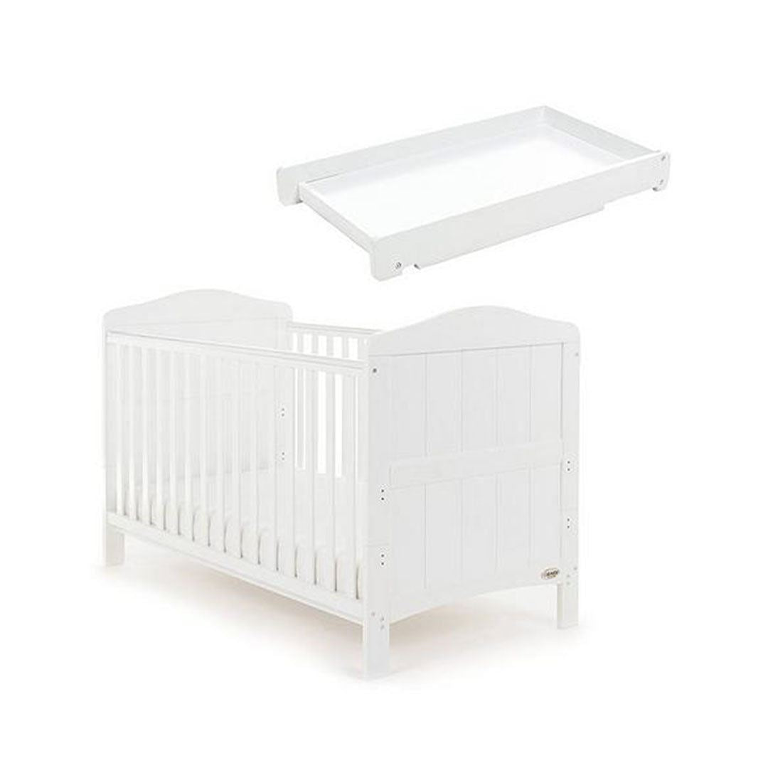 Whitby Cot Bed & Cot Top Changer-White