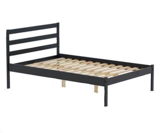 Luka Pine Small Double Bed - Black