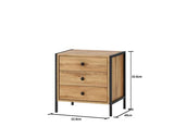 Zahra Nightstand with 3 Drawers